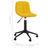 vidaXL Cadeiras de jantar girat&oacute;rias 2 pcs veludo amarelo