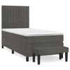 vidaXL Cama com molas/colch&atilde;o 80x200 cm veludo cinza-escuro