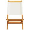 vidaXL Cadeiras de jardim dobráveis 4 pcs tecido/madeira branco nata