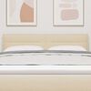 vidaXL Cabeceira com cabeceira Creme 144 cm Couro Sint&eacute;tico