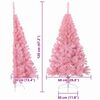 vidaXL &Aacute;rvore de Natal Artificial Pr&eacute;-iluminada Rosa 120 cm PVC