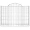 vidaXL Cestos gabião arqueados 18 pcs 200x50x140/160 ferro galvanizado