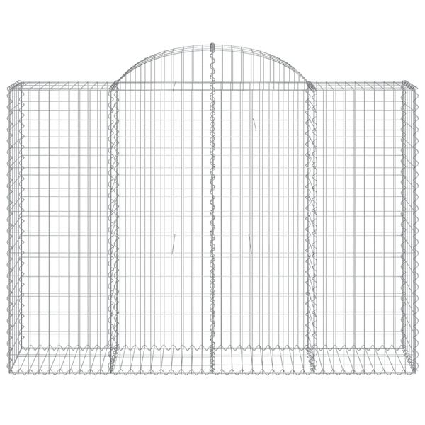vidaXL Cestos gabião arqueados 18 pcs 200x50x140/160 ferro galvanizado