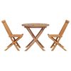vidaXL Conjunto de Jantar para Jardim 3 unid. Castanho