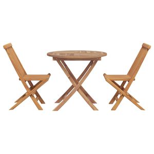 vidaXL 5 pcs conjunto de jantar para jardim madeira de teca maci&ccedil;a