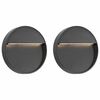 vidaXL Candeeiros LED de parede exterior 2 pcs 3 W redondo preto