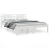 vidaXL Cama sem colch&atilde;o 120x200 cm madeira de pinho maci&ccedil;a branco