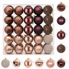 vidaXL Conjunto de Bolas de Natal 50 unid. Champanhe e castanho 8 cm