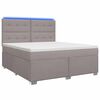 vidaXL Cama box spring com colch&atilde;o Cinzento-acastanhado 160 x 200 cm