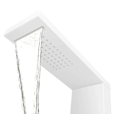 vidaXL Sistema de coluna de duche em alumínio branco mate