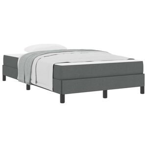 vidaXL Cama Box com colch&atilde;o Cinza Escuro 120 x 190 cm tecido