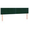 vidaXL Cama box spring c/ colch&atilde;o/LED 180x200 cm veludo verde-escuro