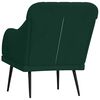 vidaXL Cadeira c/ apoio de bra&ccedil;os 63x76x80 cm veludo verde-escuro