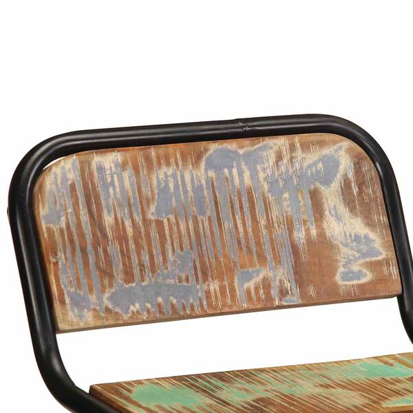 vidaXL Bancos de bar 2 pcs 46x35,5x70 cm Madeira Maciça Recuperada