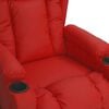 vidaXL Poltrona elevat&oacute;ria couro artificial vermelho tinto
