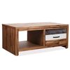 vidaXL Mesa de centro em madeira de ac&aacute;cia maci&ccedil;a 90x50x37,5 cm