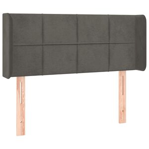 vidaXL Cabeceira de cama c/ abas veludo 83x16x78/88 cm cinzento-escuro
