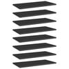 vidaXL Prateleiras para estante 8 pcs 60x30x1,5cm contraplacado preto