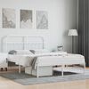 vidaXL Estrutura de cama com cabeceira 135x190 cm metal branco