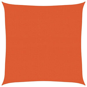 vidaXL Para-sol estilo vela quadrado 160 g/m&sup2; 4x4 m PEAD laranja