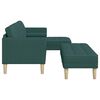 vidaXL Conjunto de Sof&aacute;s 2 pcs Verde Escuro 173 x 131 x 67 cm tecido