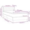 vidaXL Cama com molas/colch&atilde;o cinzento-claro 80x220 cm veludo