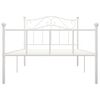 vidaXL Estrutura de cama metal 90x200 cm branco