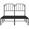 vidaXL Estrutura de cama com cabeceira 120x190 cm metal preto