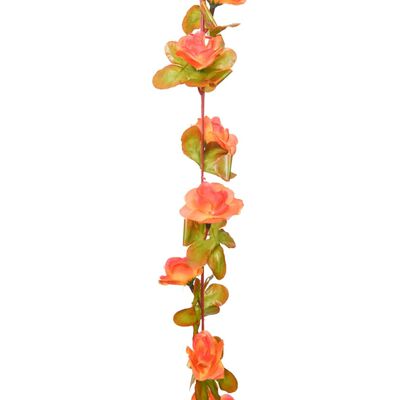vidaXL Grinaldas de flores artificiais 6 pcs 250 cm laranja