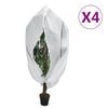 vidaXL Coberturas para plantas com fecho 4 pcs 70 g/m&sup2; 1,2x1,8 m