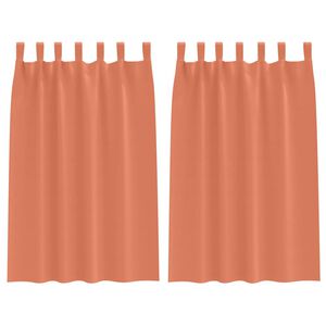 vidaXL Cortinas Blackout com Argolas 2 unid. Terracota 175 x 140 cm