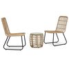 vidaXL 3 pcs conjunto bistr&ocirc; vime PE cor carvalho