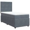 vidaXL Cama com molas/colch&atilde;o 90x190 cm veludo cinza-escuro