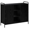 vidaXL Buffet Carvalho Preto 97 x 33 x 81 cm Derivados de Madeira