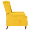 vidaXL Poltrona reclin&aacute;vel tecido amarelo