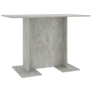 vidaXL Mesa de jantar 110x60x75 cm derivados madeira cinzento cimento