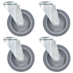 vidaXL Rodas girat&oacute;rias com furo 4 pcs 100 mm