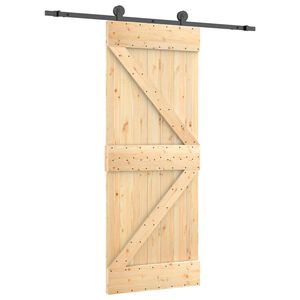 vidaXL Porta Deslizante 70 x 210 cm Natural e Preto