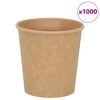 vidaXL Copos de caf&eacute; de papel 1000 pcs 4oz 100ml castanho