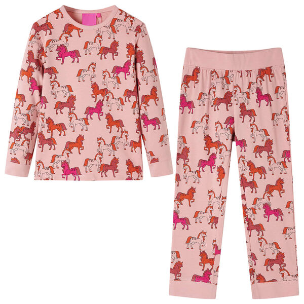 Pijama de manga comprida para crian&ccedil;a rosa-claro 104
