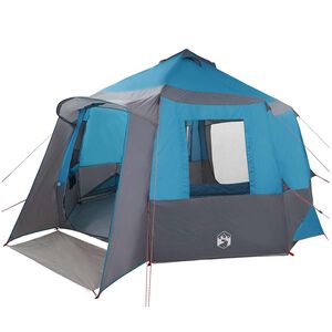 vidaXL Tenda de Cabana 12-Pessoas Azul e Cinza 405 x 405 x 273 cm