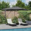 vidaXL Parasol Roma Antracite 286 x 285 x 270 cm Alumínio e Poliéster