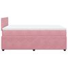 vidaXL Cama boxspring com colch&atilde;o 120x200 cm veludo rosa