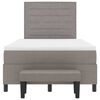 vidaXL Cama Box com colch&atilde;o Cinzento-acastanhado 120 x 200 cm tecido