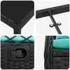 vidaXL Conjunto de Jantar para Jardim 7 pcs Preto vime PE