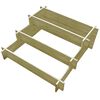 vidaXL Vaso/floreira 3 n&iacute;veis 90x90x35 cm madeira impregnada