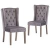 vidaXL Cadeiras de jantar 2 pcs veludo cinzento