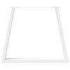 vidaXL Pernas para mesa de jantar em V 3 pe&ccedil;as, branco, 70x(72-73,3) cm, a&ccedil;o