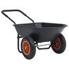 vidaXL Carrinho de m&atilde;o 78 L 100 kg preto e laranja