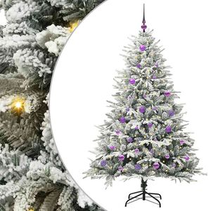 vidaXL &Aacute;rvore de Natal Artificial Pr&eacute;-iluminada com Conjunto de Bolas